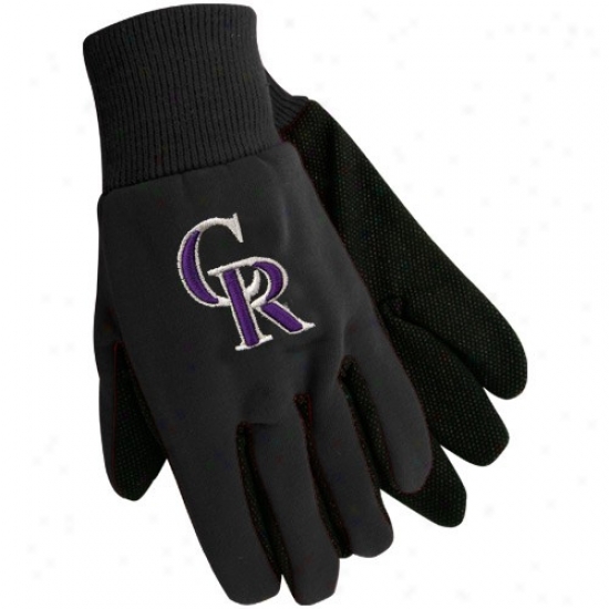 Colorado Rockies Black Usefulness Gloves