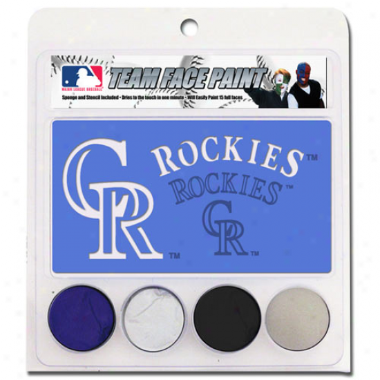 Colorado Rockies Face Paint With Stencils