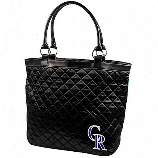 Colorado Rockles Ladies Black Quilted Toge Bag -