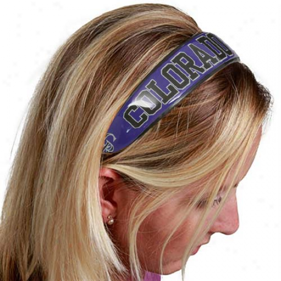 Colorado Rockies Ladies Purple Large Domed Headband