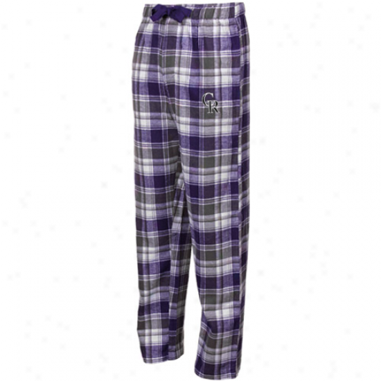 Colorado Rockies Purple-bllack Plaid Legend Flannel Pants