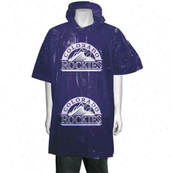 Coloeado Rockies Purple Short Sleeve Poncho