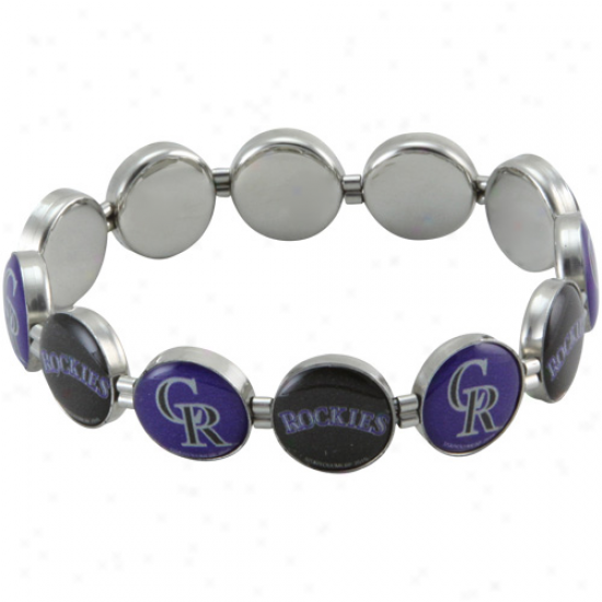 Colorad0 Rockies Team Logo Charm Beaded Bracelet