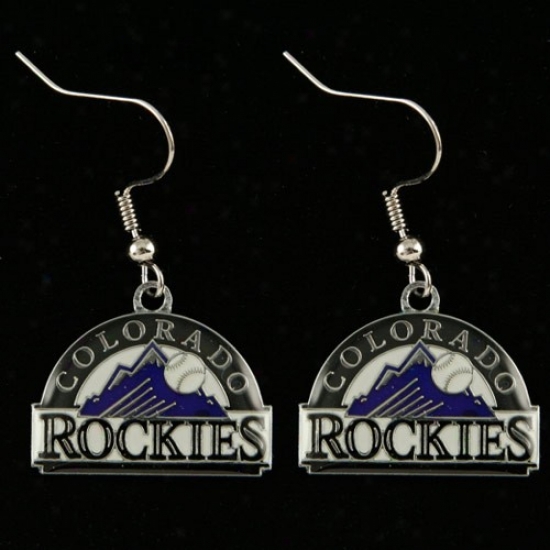 Colorado Rockies Team Logo Dangle Earrings