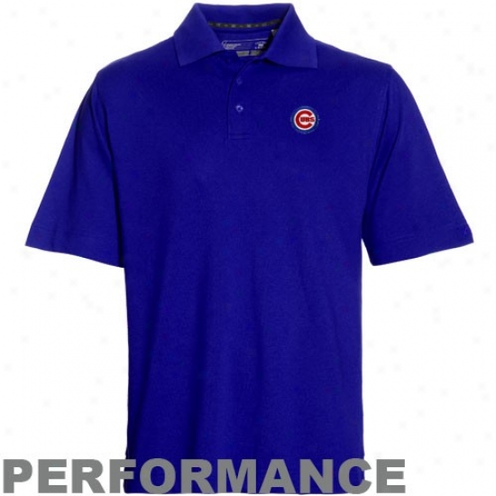 Cutter & Buck Chicago Cubs Royal Bluue Drytec Championship Performance Polo