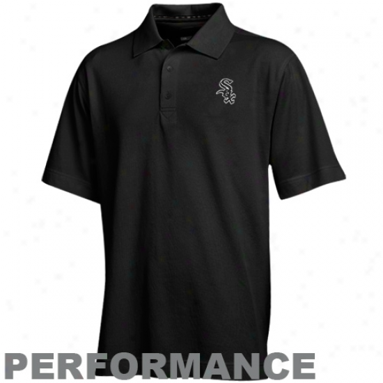 Cutter & Buck Chicago White Sox Black Championship Performance Polo