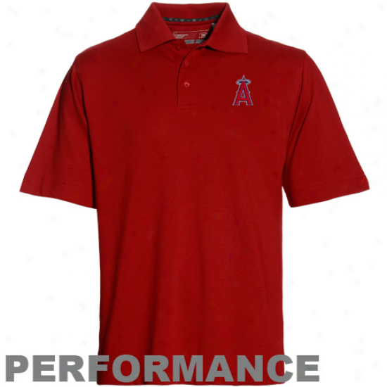 Cutter & Buck Los Angeles Angels Of Anaheim Red Championship Performance Polo