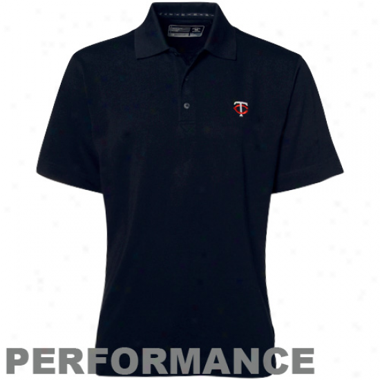 Cutter & Buck Minnesota Twinss Nzvy Blue Drytec Championship Performance Polo