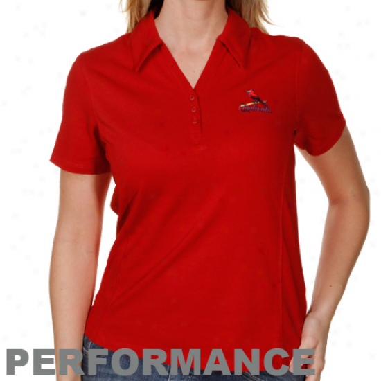 Cutter & Buck St. Louis Cardinals Ladies Red Championship Performance Polo