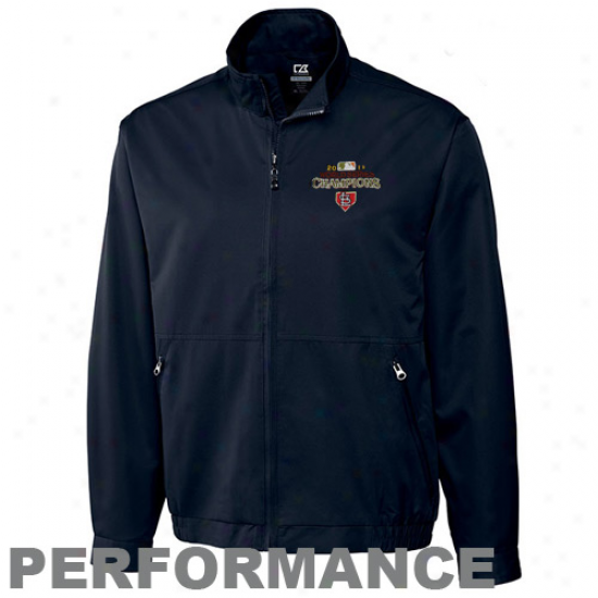 Cutter & Buck St. Louis Cdainals Navy Blue 2011 World Series Champions Weathertec Whidbey Performance Full Zip Jacket