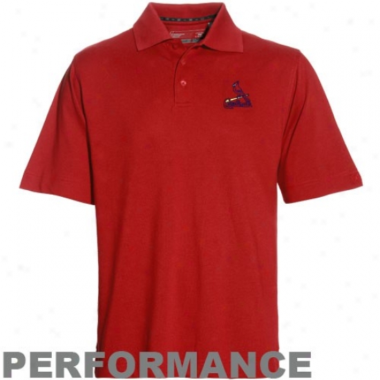 Cutter & Buck St. Louis Cardinals Red Drytec Championship Performance Polo