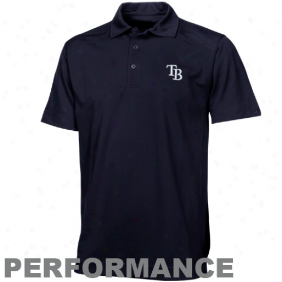 Cutter & Buck Tampa Bay Rays Navy Blue Genre Performance Polo