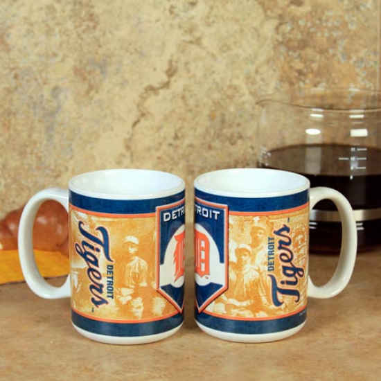 Detroit Tigers 15oz. 2-pack Nostalgic Ceramic Mug Set