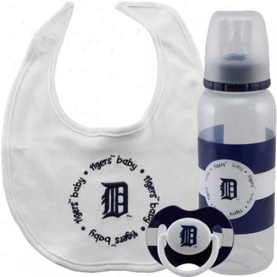 Detroit Tigers 3-piece Pacifier, Bib & Bottle Gift Set
