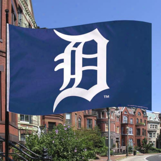 Detroit Tigers 3' X 5' Navy Blue Logo Flag