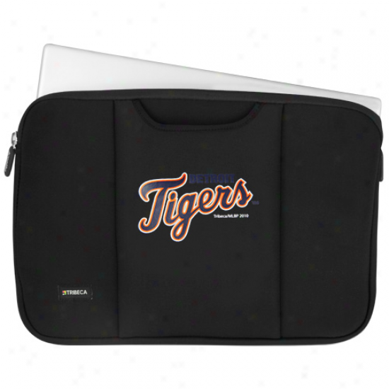 Detroit Tigers Negro 15'' Laptop Breafhe Sleeve