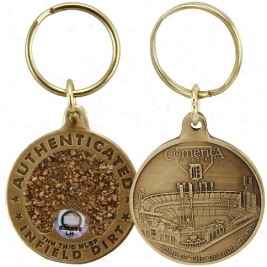 Detroit Tigers Comerica Park Bronze Infield Dirt Keychain