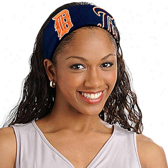 Detroit Tigers Ladies Nzvy Blue Fanband Jersey Headband