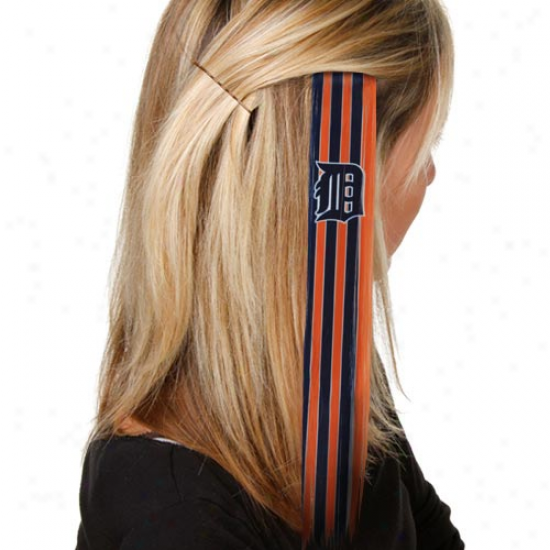 Detroit Tigers Ladies Orange-navy Melancholy Sports Extension Hzir Clips