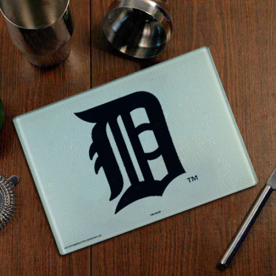 Detroit Tigers Logo Glass Cutting Board