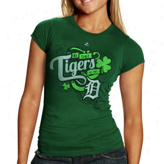 Detroit Tigers Loving My Luck T-shirt - Green