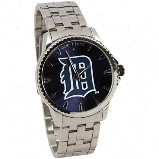 Detroit Tigers Manager Spotless Steel Watch
