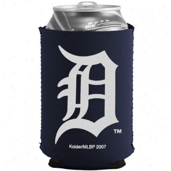 Detroit Tigets Navy Blue Collapsible Can Coolie