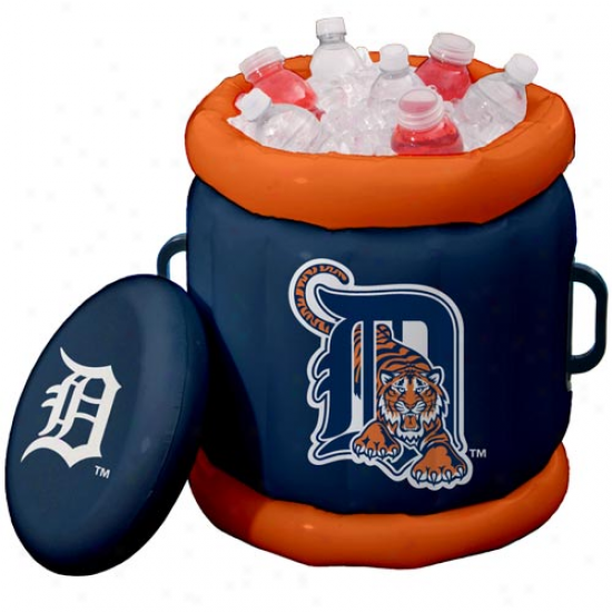 Detroit Tigers Navy Blue-orangeI nflatable Cooler