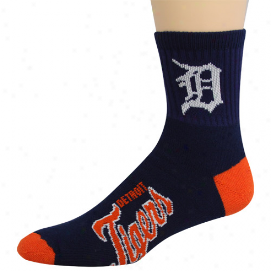 Detroit Tigers Navy Dismal Team Color Block Socks