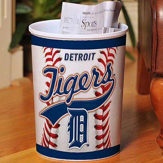 Detroit Tigers Plastic Baseball Wastebasket