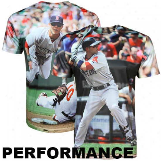 Dustin Pedroia Boston R3d Sox Total Three60 Performance Premium T-syirt