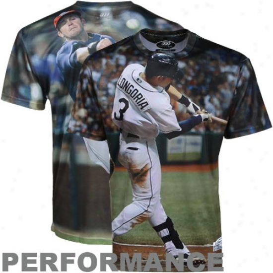 Evan Longoria Tampa Bah Rays Total Three60 Performance Premimu T-shirt