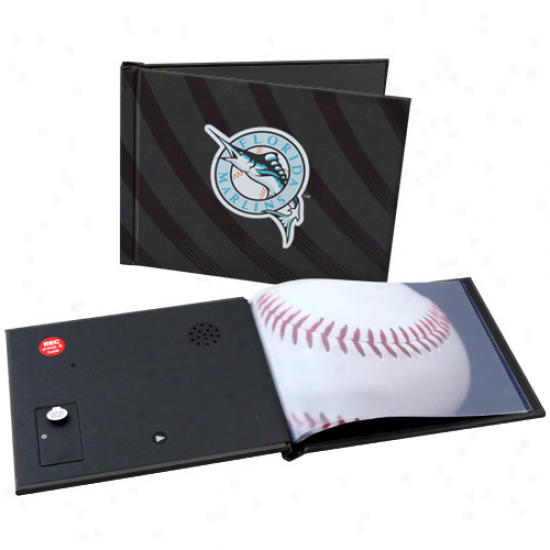 Florida Marlins 6'' X 8'' Black Recordable Photobook