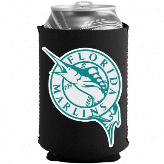 Florida Marlins Black Collapsible Can Coolie