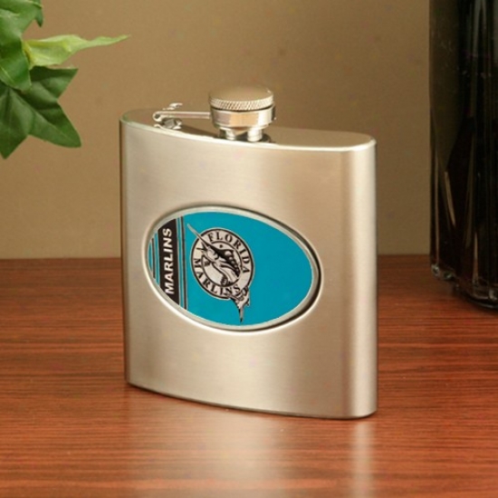 Florida Marlins Stainless Steel Flask