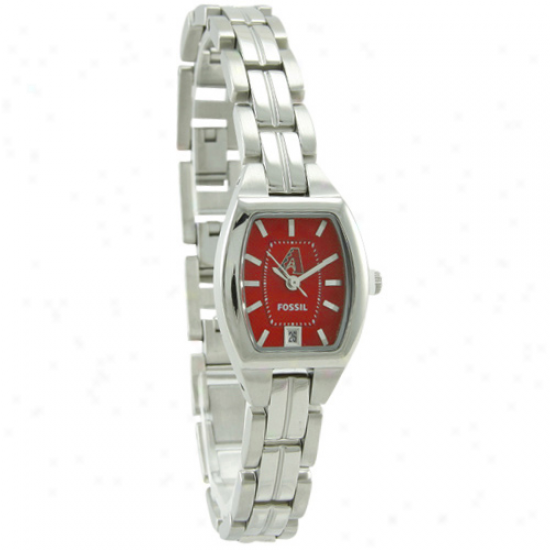 Foxsil Arizona Diamondbacks Ladies Stainless Steel Cushion Watch