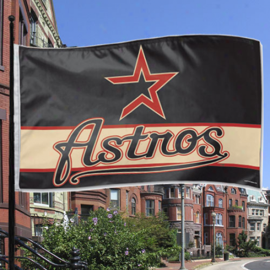 Houston Astros 3' X 5' Black Flag