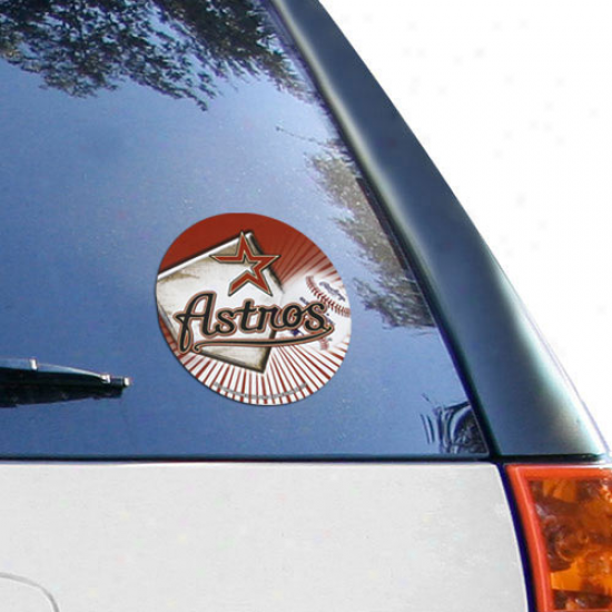 Houston Astros 4.5'' Round Vinyl Home Plate Decal