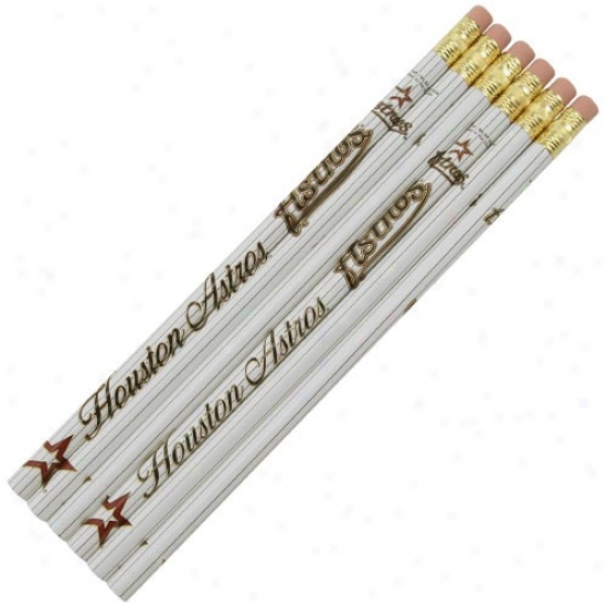 Houston Astros 6-pack Team Logo Pencil Set