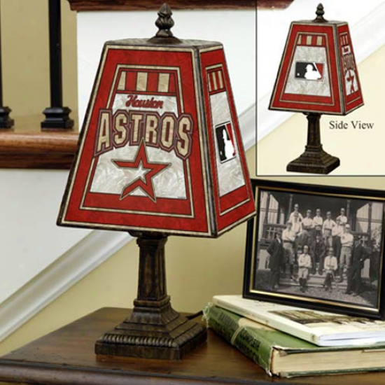 Houston Astros Art-glass Table Lamp