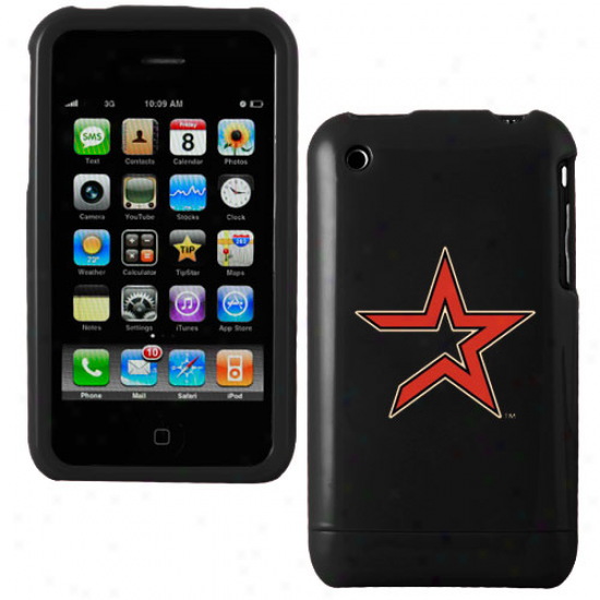 Houston Astros Black Iphone 3g Hard Snap-on Covering