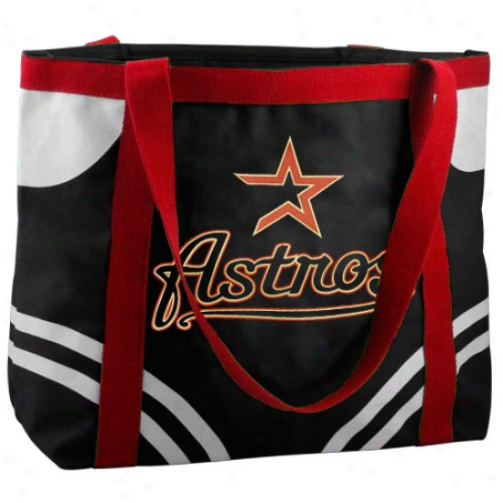 Houston Astros Black Large Canvas Tote Bag