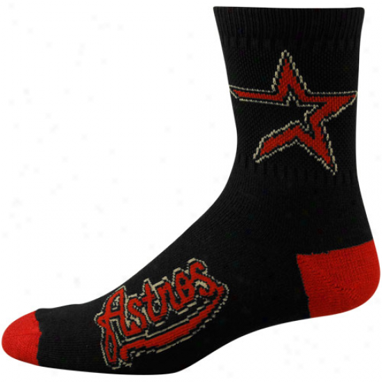 Houston Astros Black Team Hue Block Socks