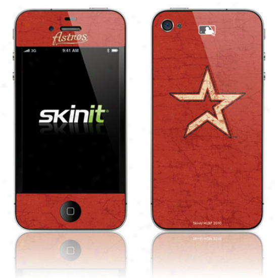 Houston Astros Brick Red Iphone 4 Distressed Skin