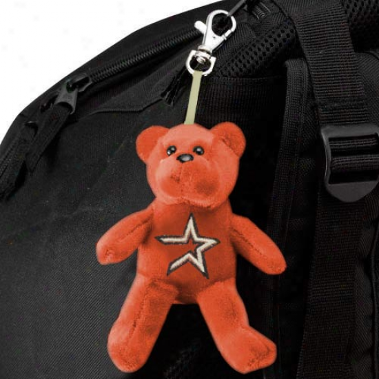 Houston Astros Brick Red Plush Bear Keychain