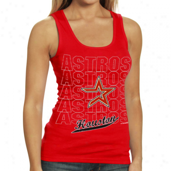 Houston Astros Ladies Red Repeater Tank Top