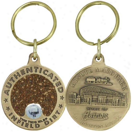 Houston Astros Minute Maid Park Bronze Infield Dirt Keychain