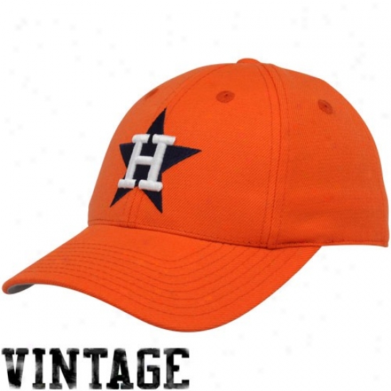 Houston Astros Orange 1971 Throwback Cooperstown Fitted Hat