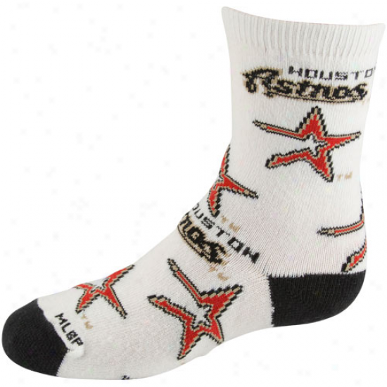 Houston Astros Preschool Allovef Crew Socks - Happy