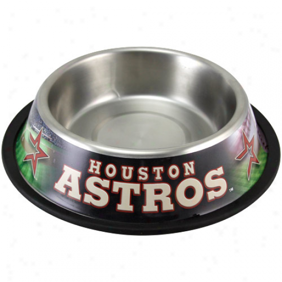 Houston Astros Stainless Steel Pet Bowl